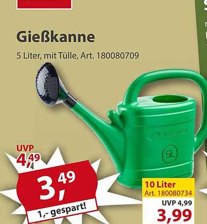 Gießkanne 5 Liter mit Tülle, Art. 180080709