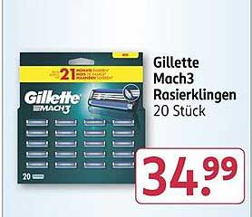 Gillette Mach3 Rasierklingen 20 Stück