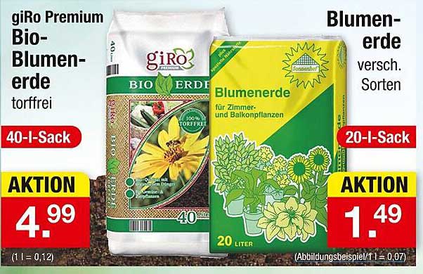 giRO Premium Bio-Blumenerde torffrei 40-I-Sack