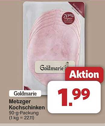 Goldmarie Metzger Kochschinken 90-g-Packung