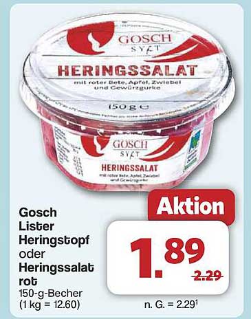 Gosch List Heringsstopp oder Heringssalat rot