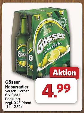 Gösser Naturradler 6 x 0,33 l