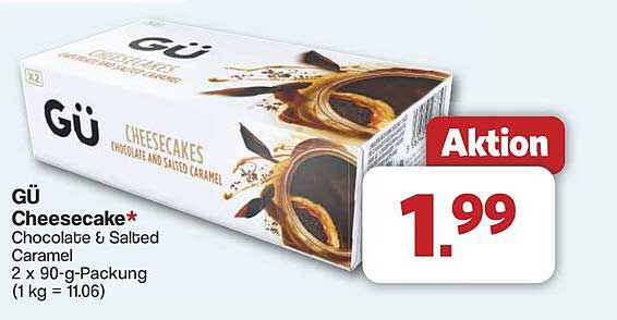 GÜ Cheesecake Chocolate & Salted Caramel (2 x 90-g-Packung)