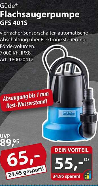 Güde Flachsaugpumpe GFS 401S