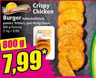 Gut Langenhof Crispy Chicken Burger 800 g