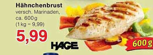 Hähnchenbrust verschiedene Marinaden, ca. 600 g