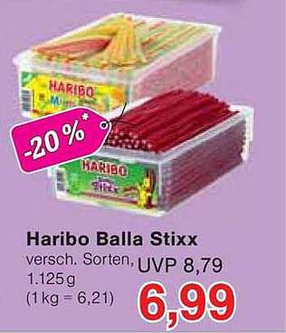 Haribo Balla Stixx - verschiedene Sorten, 1.125 g