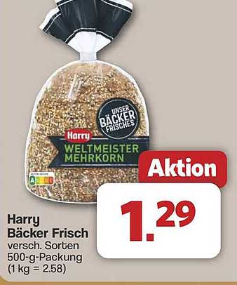 Harry Bäcker Frisch Weltmeister Mehrkorn 500-g-Packung