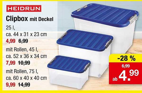 Heidrun Clipbox mit Deckel - Vielseitig und Praktisch