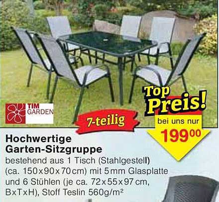 Hochwertige Garten-Sitzgruppe – 7-teilig