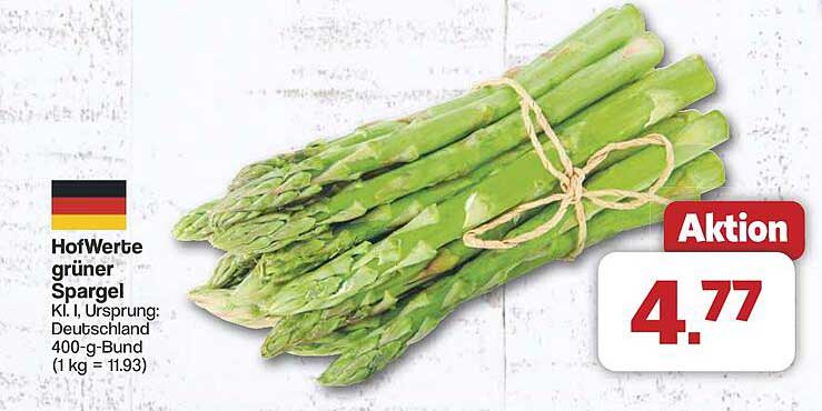 HofWerke grüner Spargel, 400-g-Bund!