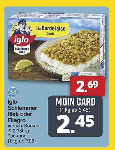 Iglo Schlemmerfilet à la Bordelaise oder Filegro