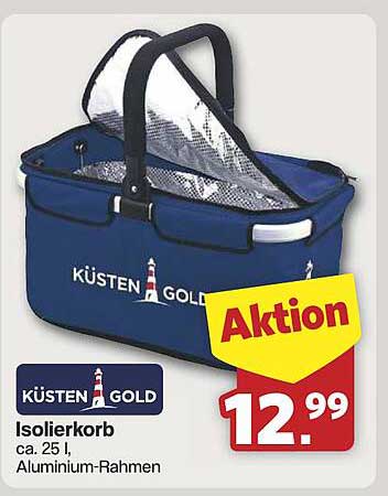 Isolierkorb KÜSTEN GOLD - 25 l, Aluminium-Rahmen
