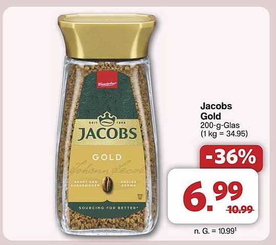Jacobs Gold 200-g-Glas