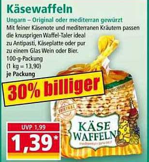 Käsewaffeln - Ungarn - Original oder mediterran gewürzt