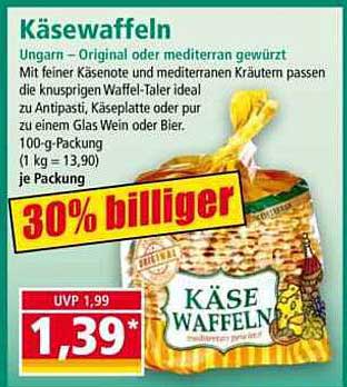 Käsewaffeln - Ungarn - Original oder mediterran gewürzt