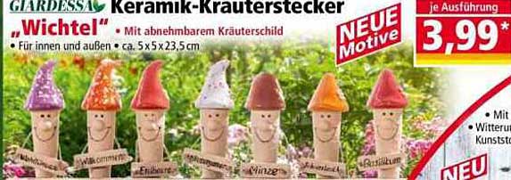 Keramik-Kräuterstecker "Wichtel"