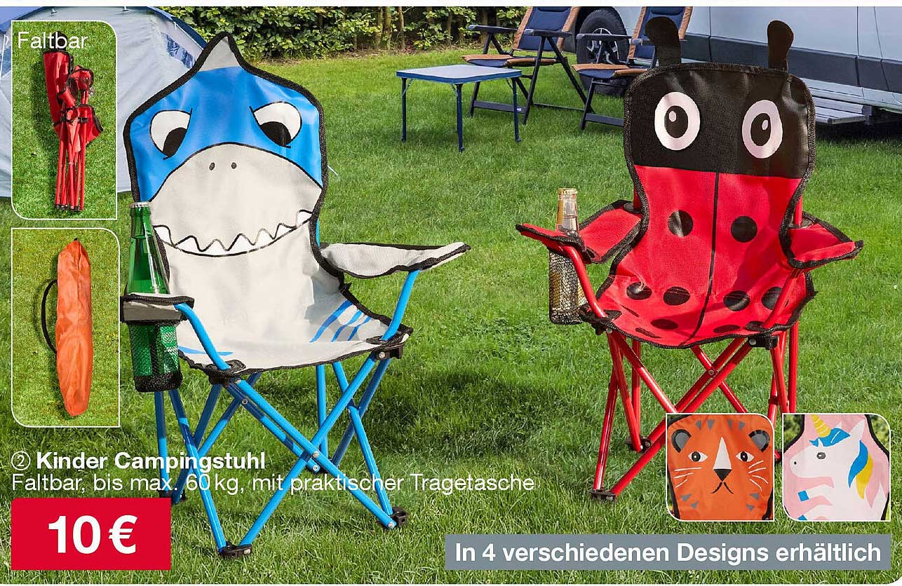 Kinder Campingstuhl – Faltbar und bunt