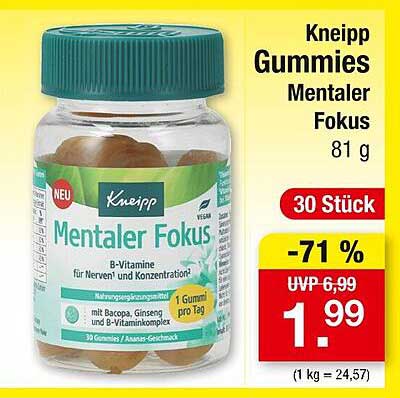 Kneipp Gummies Mentaler Fokus 81 g