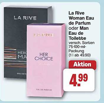 La Rive Woman Eau de Parfum oder Man Eau de Toilette, 75-100 ml