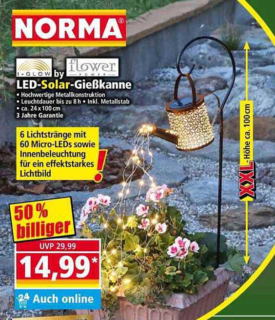 LED-Solar-Gießkanne von Flower Power