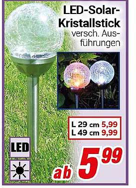 LED-Solar-Kristallstick verschiedene Ausführungen