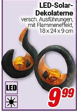 LED-Solarlaterne mit Flammeneffekt