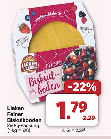 Lieken Feiner Biskuitboden 250-g-Packung