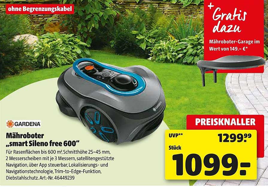 Mähroboter „smart Sileno free 600“