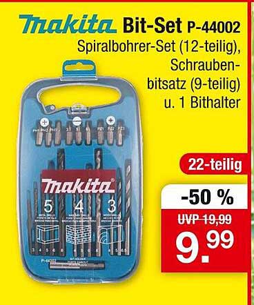 Makita Bit-Set P-44002 - 22-teilig