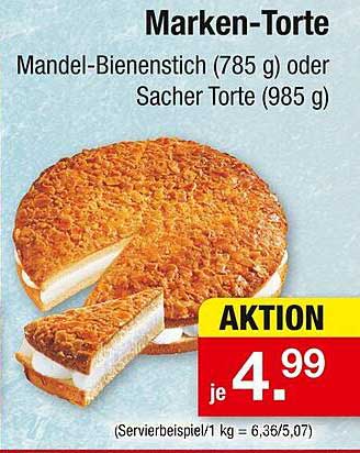 Marken-Torte: Mandel-Bienenstich oder Sacher Torte