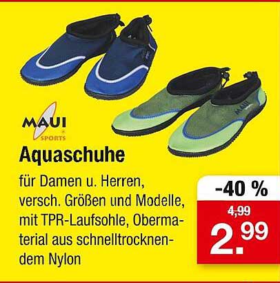Maui Sports Aquasche Schuhe für Damen und Herren