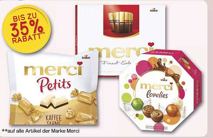Merci Schokolade mit bis zu 35% Rabatt