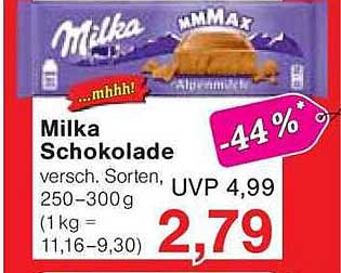 Milka Schokolade, verschiedene Sorten, 250-300g