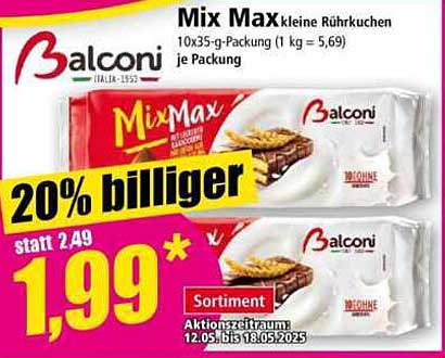 Mix Max kleine Rührkuchen 10x35g-Packung