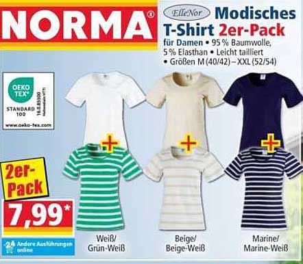 Modisches T-Shirt 2er-Pack für Damen