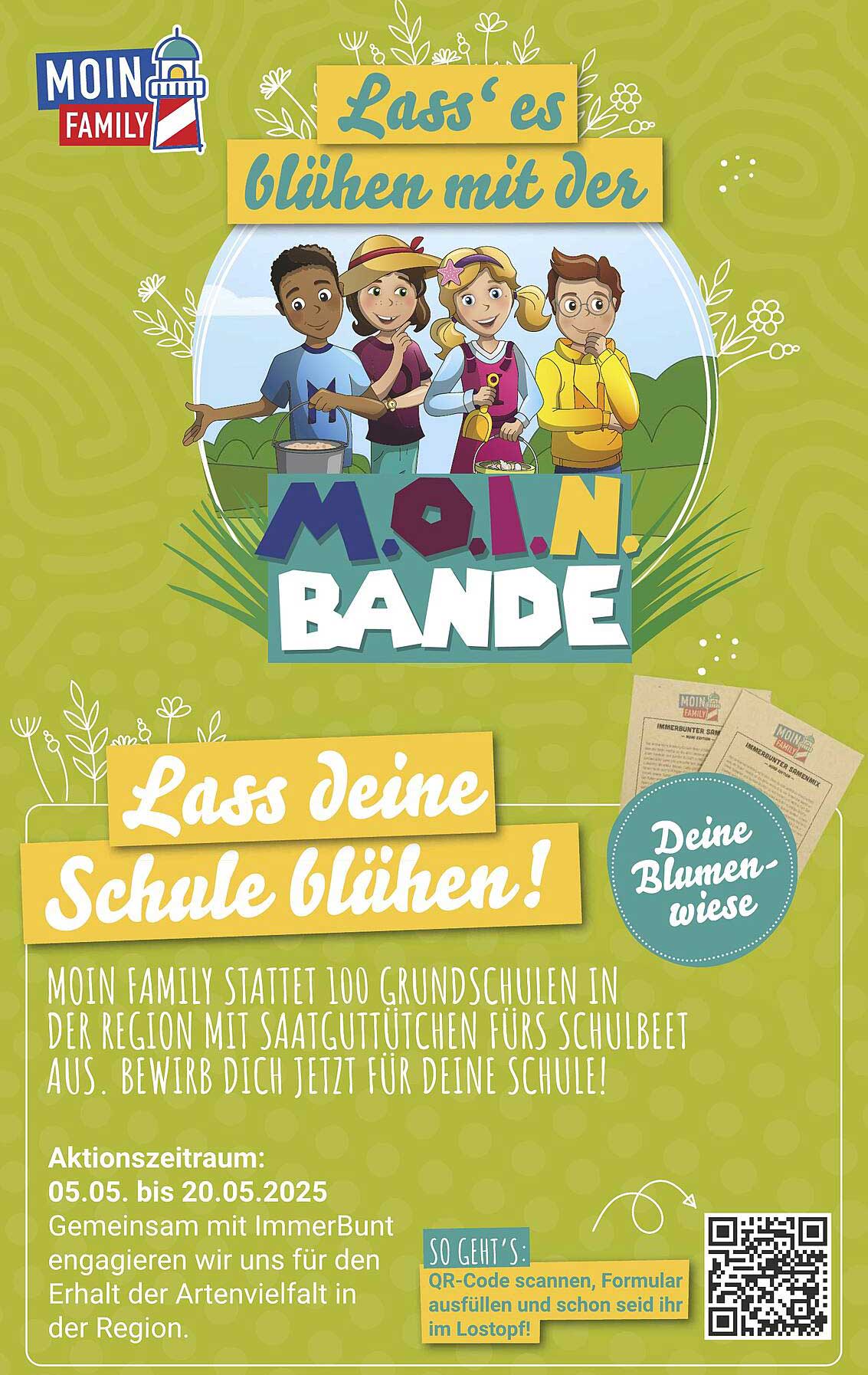 Moin Family Aktion: Lass deine Schule blühen!