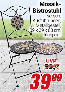 Mosaik-Bistrotisch - vielseitig und klappbar