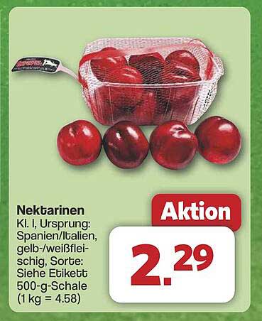 Nektarinen Aktion - Frisch aus Spanien und Italien