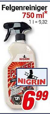 Nigrin Felgenreiniger 750 ml - Power für Ihre Felgen