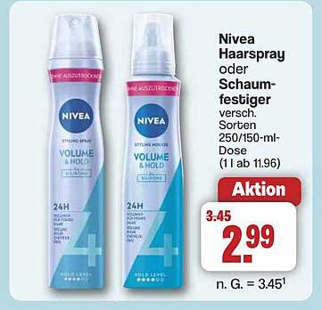 Nivea Haarspray oder Schaumfestiger 250/150-ml-Dose