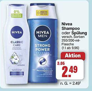 Nivea Shampoo oder Spülung, verschiedene Sorten 250/200-ml-Flasche