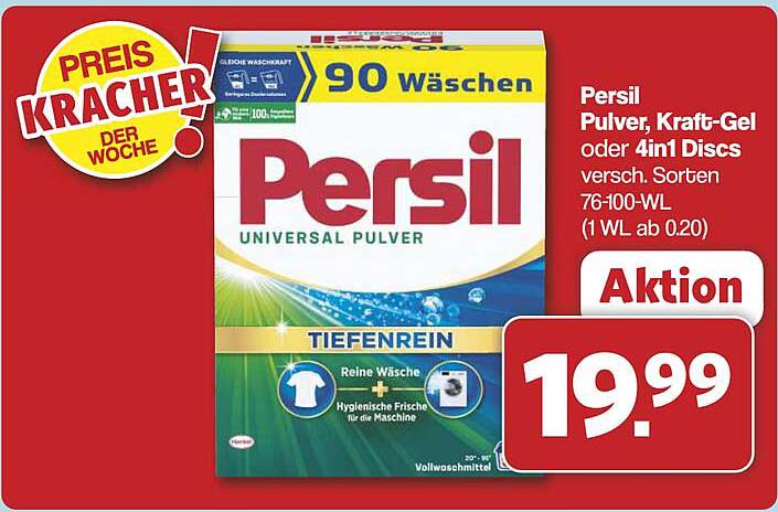 Persil Pulver, Kraft-Gel oder 4in1 Discs