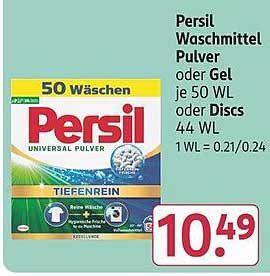 Persil Waschmittel Pulver oder Gel je 50 WL oder Discs 44 WL