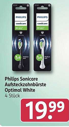 Philips Sonicare Aufsteckzahnbürste Optimal White 4 Stück