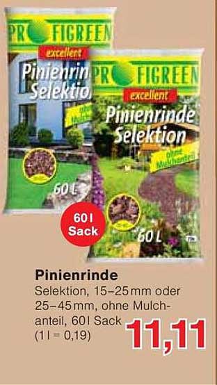 Pinienrinde Selektion 60L Sack