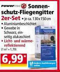 PowerGrid Sonnenschutz-Fliegengitter 2er-Set