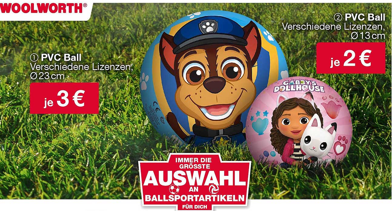 PVC Ball - Verschiedene Lizenzen, Ø23 cm für 3 €