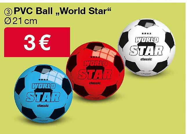 PVC Ball „World Star“ Ø21 cm