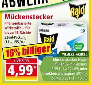 Raid Mückenstecker 32-ml-Packung